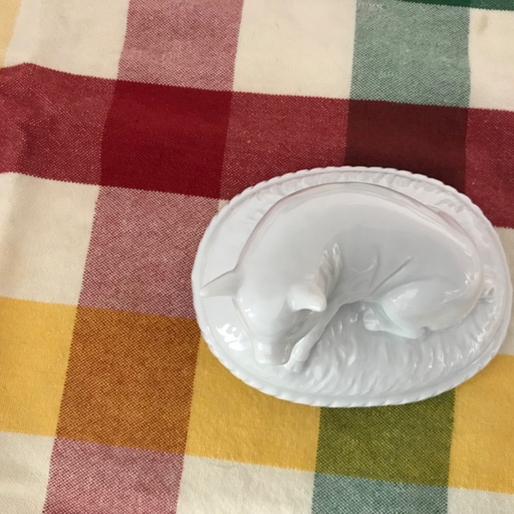 Vintage Porcelain Pig Lidded Oval Picnic Basket Trinket Box Japan - Picture 3 of 6